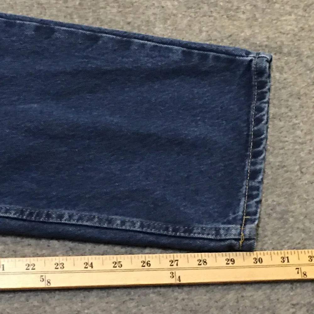 Wrangler Jeans Mens 38x32 Blue Premium Quality Straight Leg Denim Dark Wash